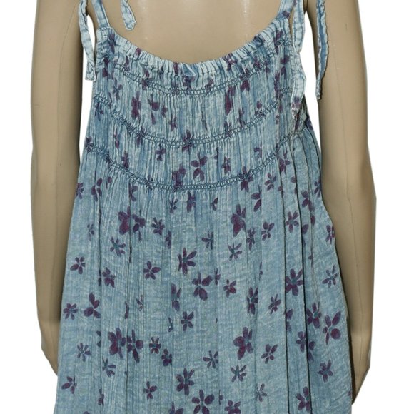 Free People Azure Maxi Dress Floral Printed Tie New M - Picture 7 of 7